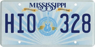 MS license plate HIO328