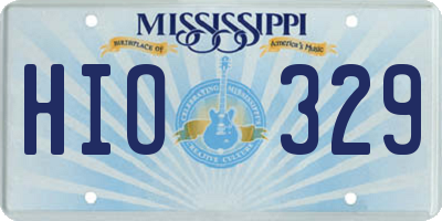 MS license plate HIO329
