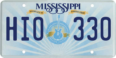 MS license plate HIO330