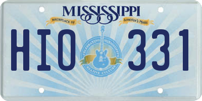 MS license plate HIO331