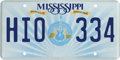 MS license plate HIO334
