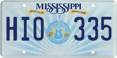 MS license plate HIO335