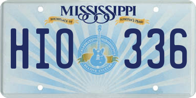 MS license plate HIO336
