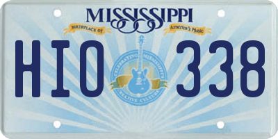 MS license plate HIO338