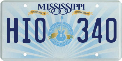 MS license plate HIO340