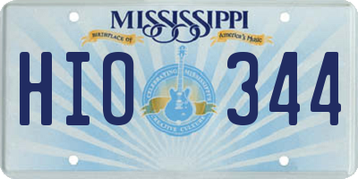 MS license plate HIO344