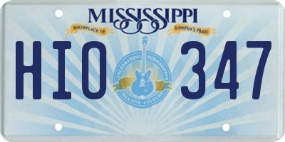 MS license plate HIO347