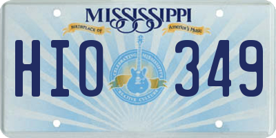 MS license plate HIO349