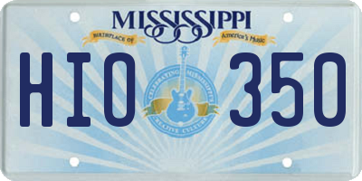 MS license plate HIO350