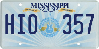 MS license plate HIO357