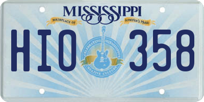 MS license plate HIO358