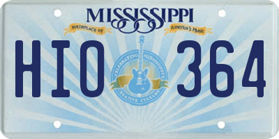 MS license plate HIO364
