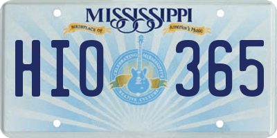 MS license plate HIO365