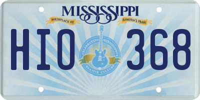 MS license plate HIO368