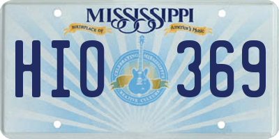 MS license plate HIO369