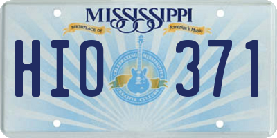 MS license plate HIO371