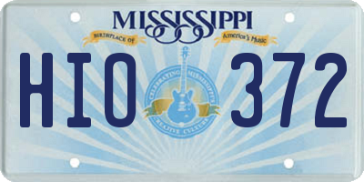 MS license plate HIO372