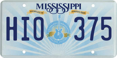 MS license plate HIO375