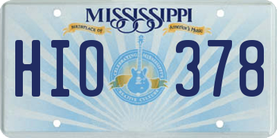 MS license plate HIO378
