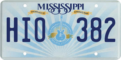 MS license plate HIO382