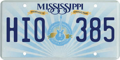 MS license plate HIO385