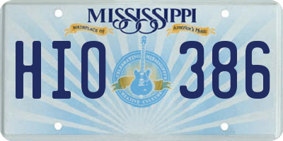 MS license plate HIO386