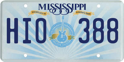 MS license plate HIO388