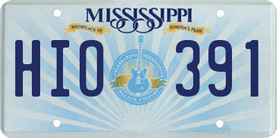 MS license plate HIO391