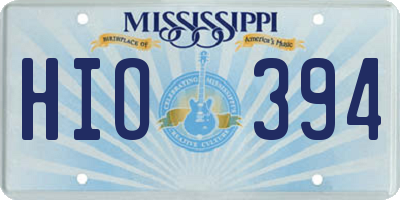 MS license plate HIO394