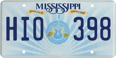MS license plate HIO398