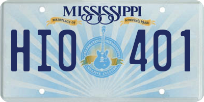 MS license plate HIO401