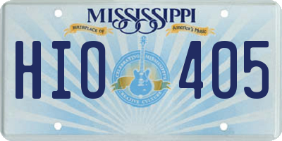 MS license plate HIO405