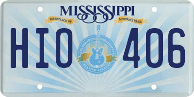 MS license plate HIO406