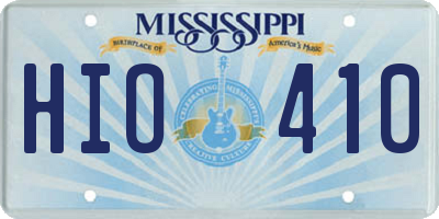 MS license plate HIO410