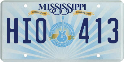 MS license plate HIO413