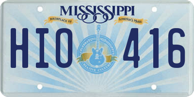 MS license plate HIO416