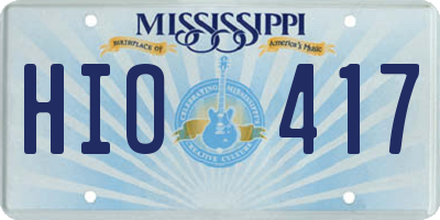 MS license plate HIO417