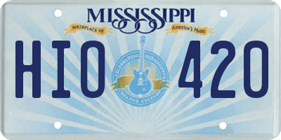 MS license plate HIO420