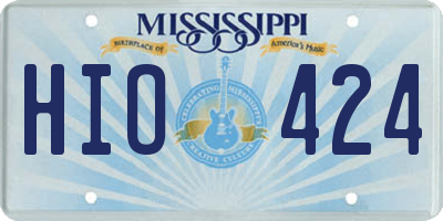 MS license plate HIO424