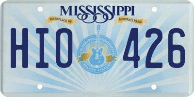 MS license plate HIO426
