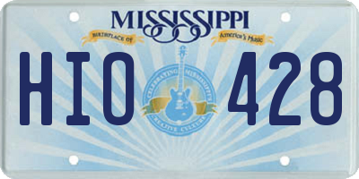 MS license plate HIO428
