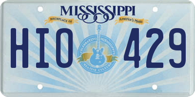 MS license plate HIO429