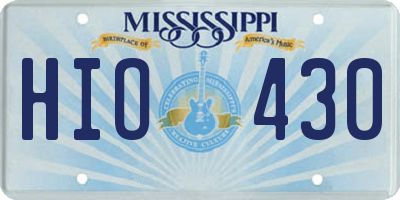 MS license plate HIO430