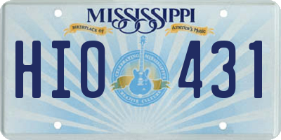 MS license plate HIO431