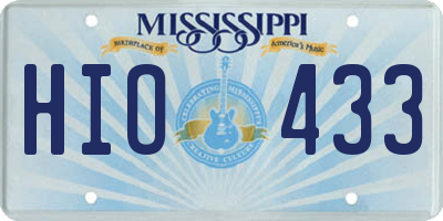 MS license plate HIO433