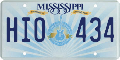MS license plate HIO434