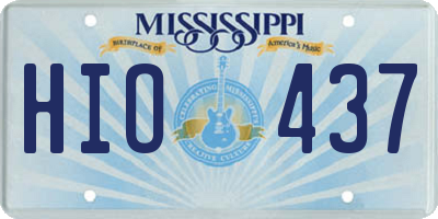 MS license plate HIO437