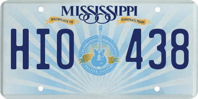 MS license plate HIO438