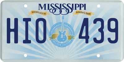 MS license plate HIO439