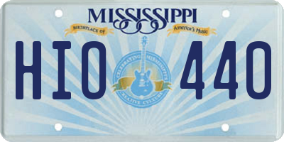 MS license plate HIO440